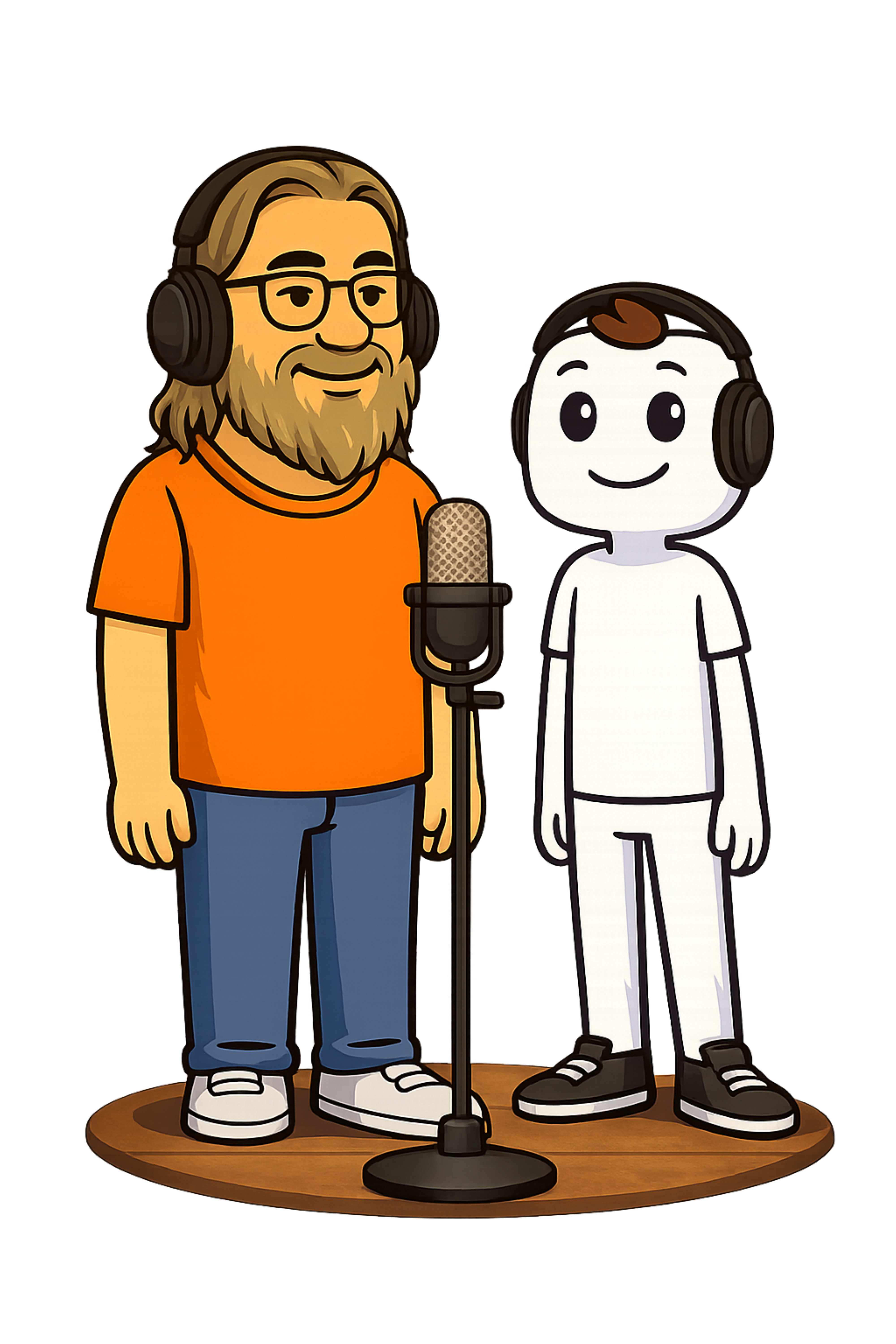 Christopher and Eric at the microphone